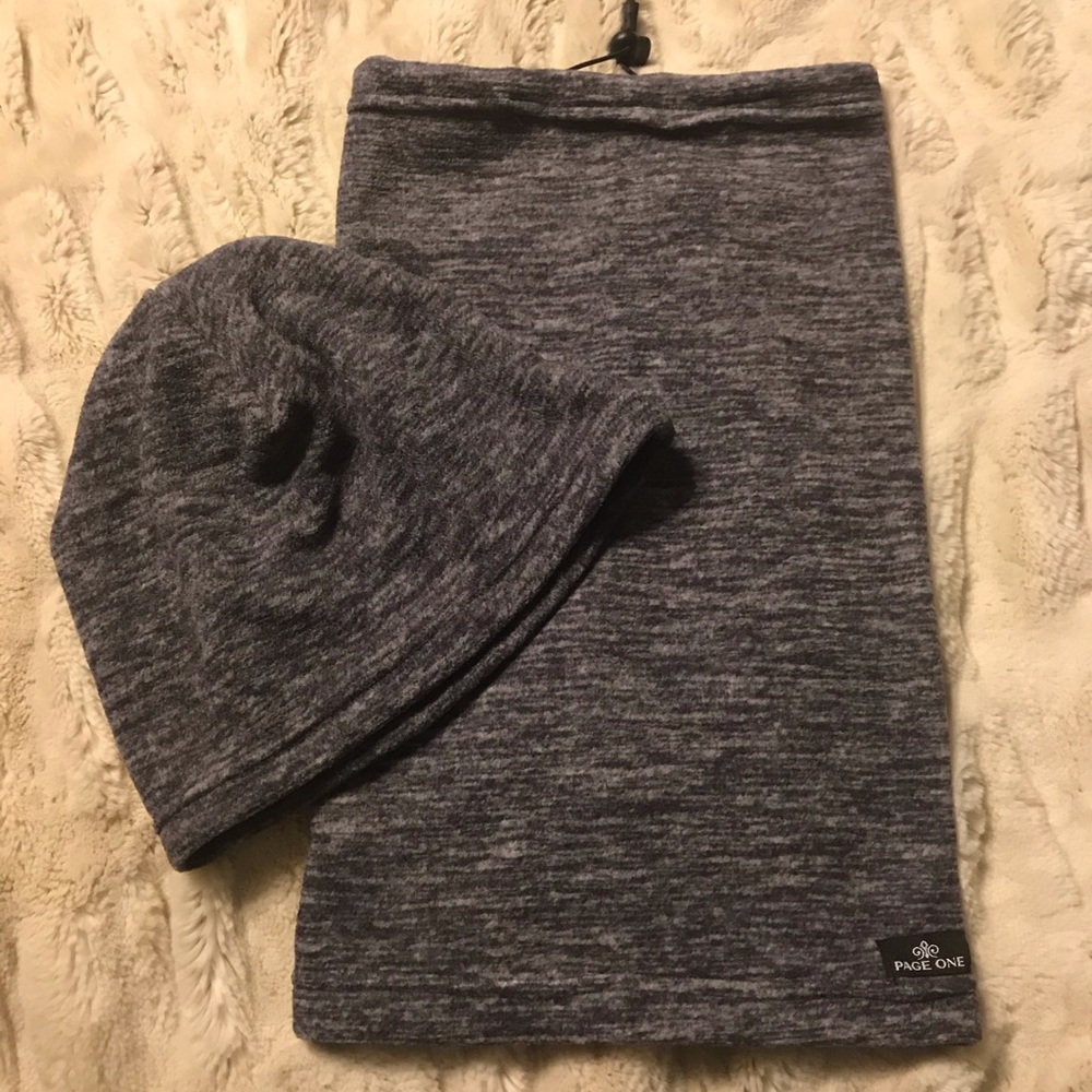 Page One Beanie and Neck Gaiter New Without Tags.